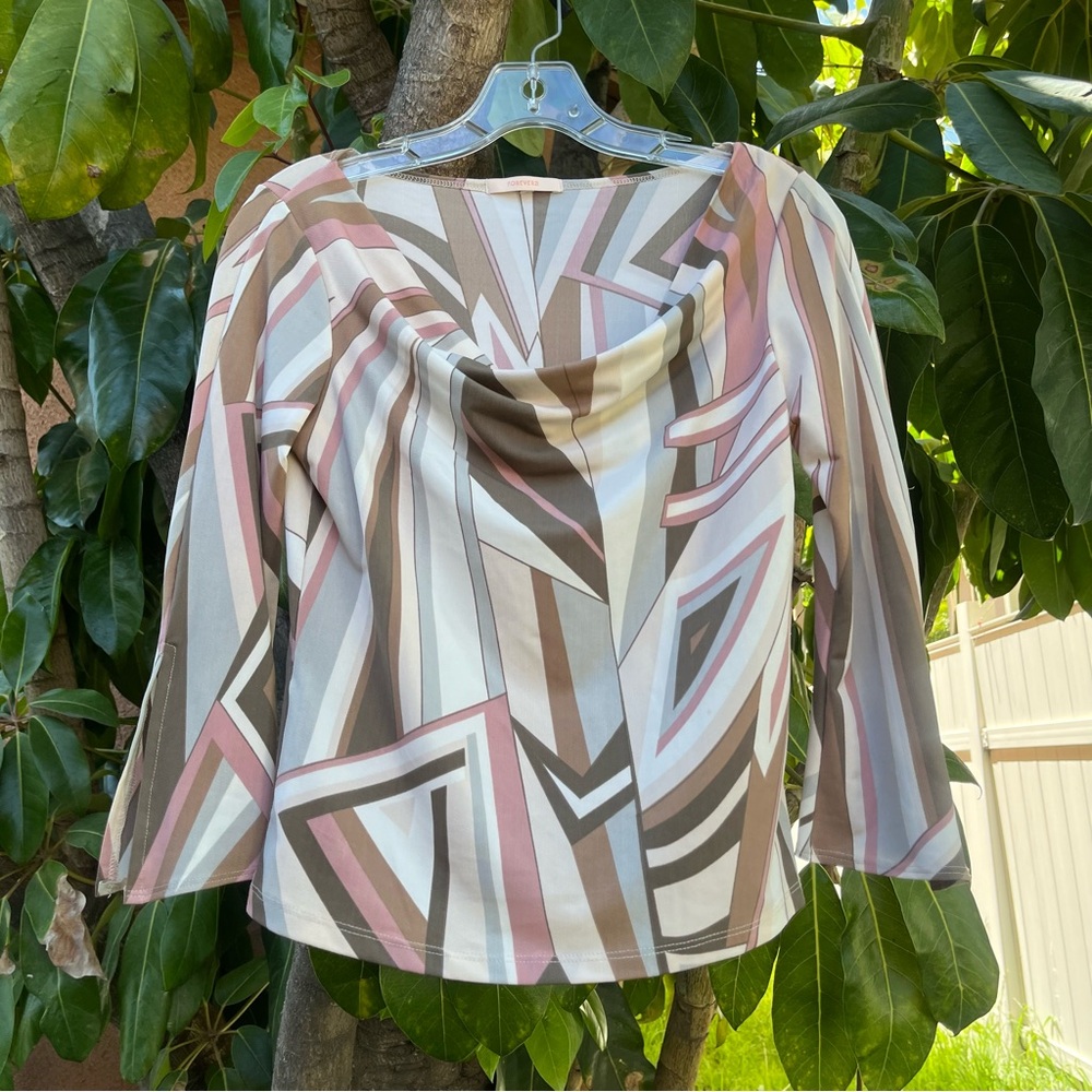 Vintage Y2K Forever 21 Psychedelic Top with Bell Sleeves with slits.